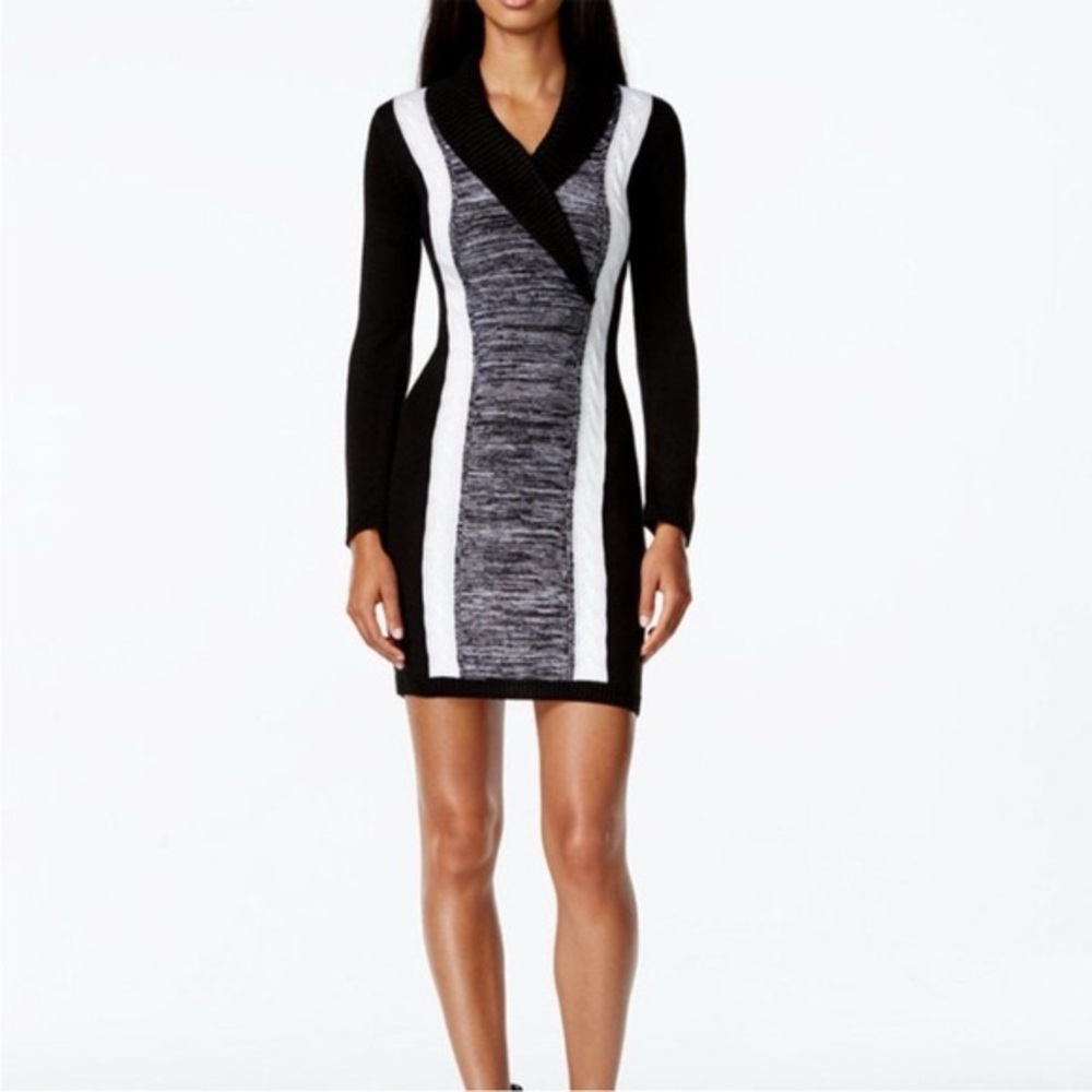 Calvin Klein Black & White Sweater Dress-PM